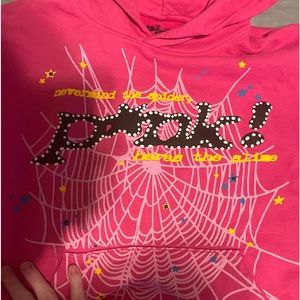 Pink sp5der hoodie